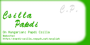 csilla papdi business card